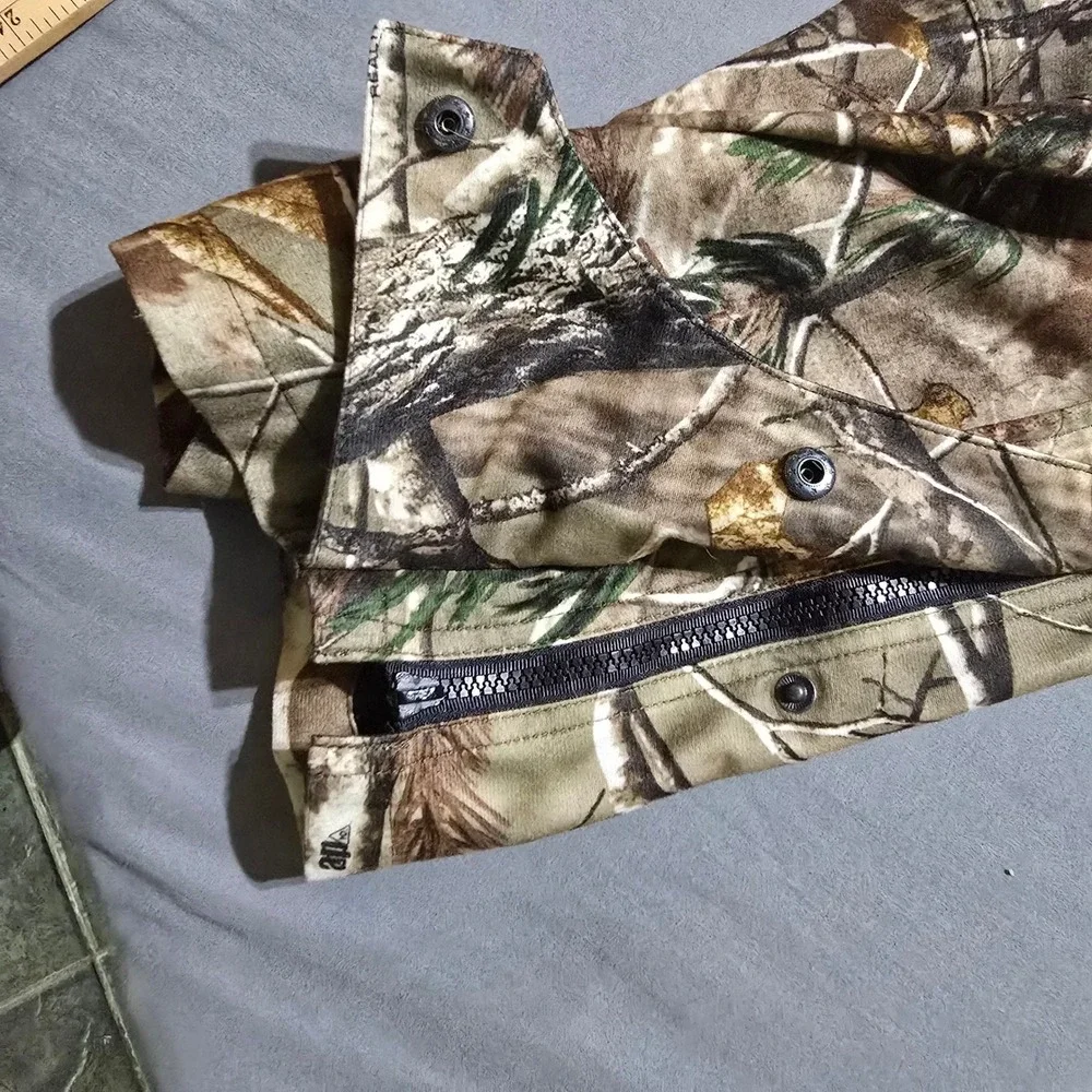 Onyx Outdoor Cargo Pants Mens Large Camo Realtree AP Mesh Lined Zipper Leg